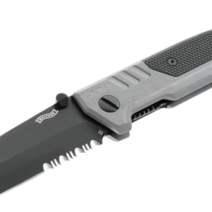 COUTEAU PLIANT WALTHER PDP TANTO FOLDER TUNGSTEN GREY - PARTIELLEMENT CRANTEE