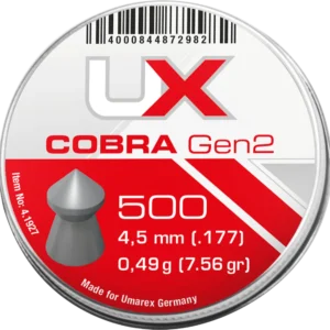 PLOMB POINTU UX COBRA GEN2 CAL 4.5 MM 0.49G CDTNMT 5X500