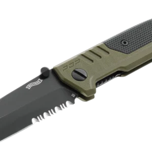 COUTEAU PLIANT WALTHER PDP TANTO FOLDER OD GREEN - PARTIELLEMENT CRANTEE