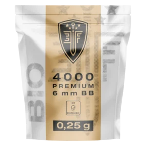 BILLES BBS 6MM ELITE FORCE BIO BLANCHE 0.25G SACHET X4000