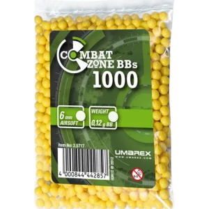 BILLES BBS 6MM COMBAT ZONE JAUNE 0.12G SACHET X1000