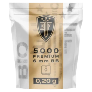 BILLES BBS 6MM ELITE FORCE BIO BLANCHE 0.20G SACHET X5000