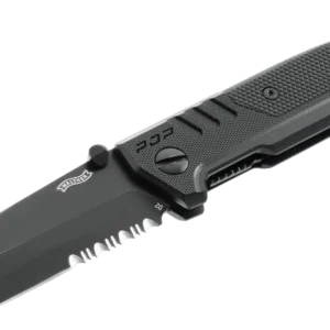 COUTEAU PLIANT WALTHER PDP TANTO FOLDER BLACK - PARTIELLEMENT CRANTEE