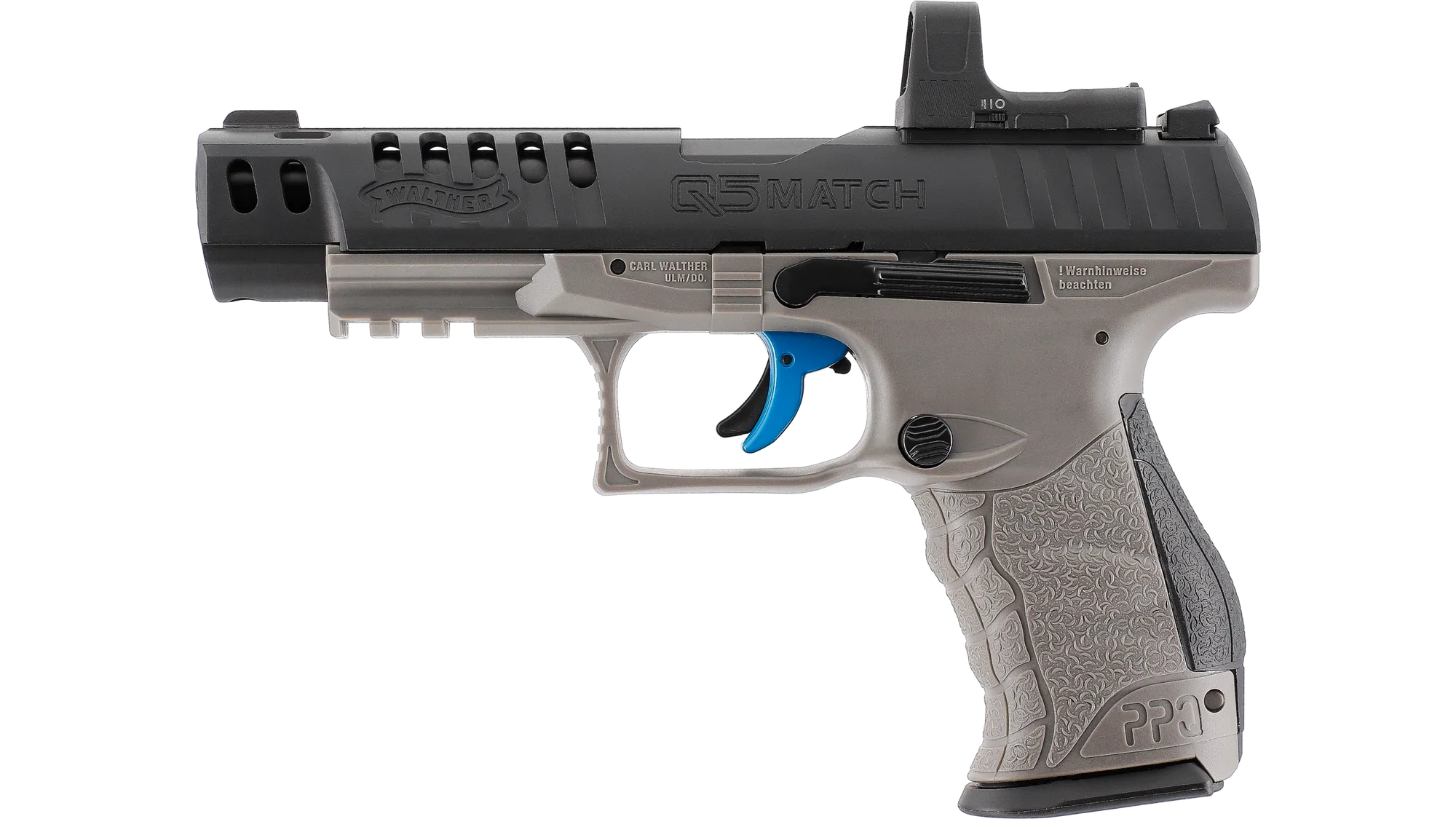 PIST WALTHER Q5 MATCH COMBO 5'' CO2 CAL 4.5MM AVEC VISEUR RDS 8