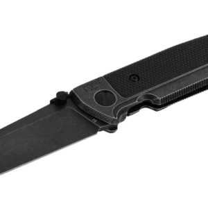 COUTEAU PLIANT WALTHER Q5 STEEL FRAME FOLDER BLACKWASH PLAIN